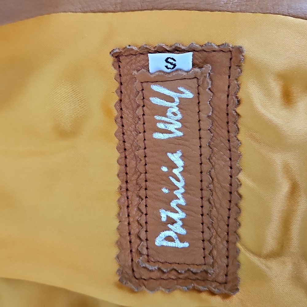 Patricia Wolf Tan Leather Fringe Jacket - Picture 9 of 12